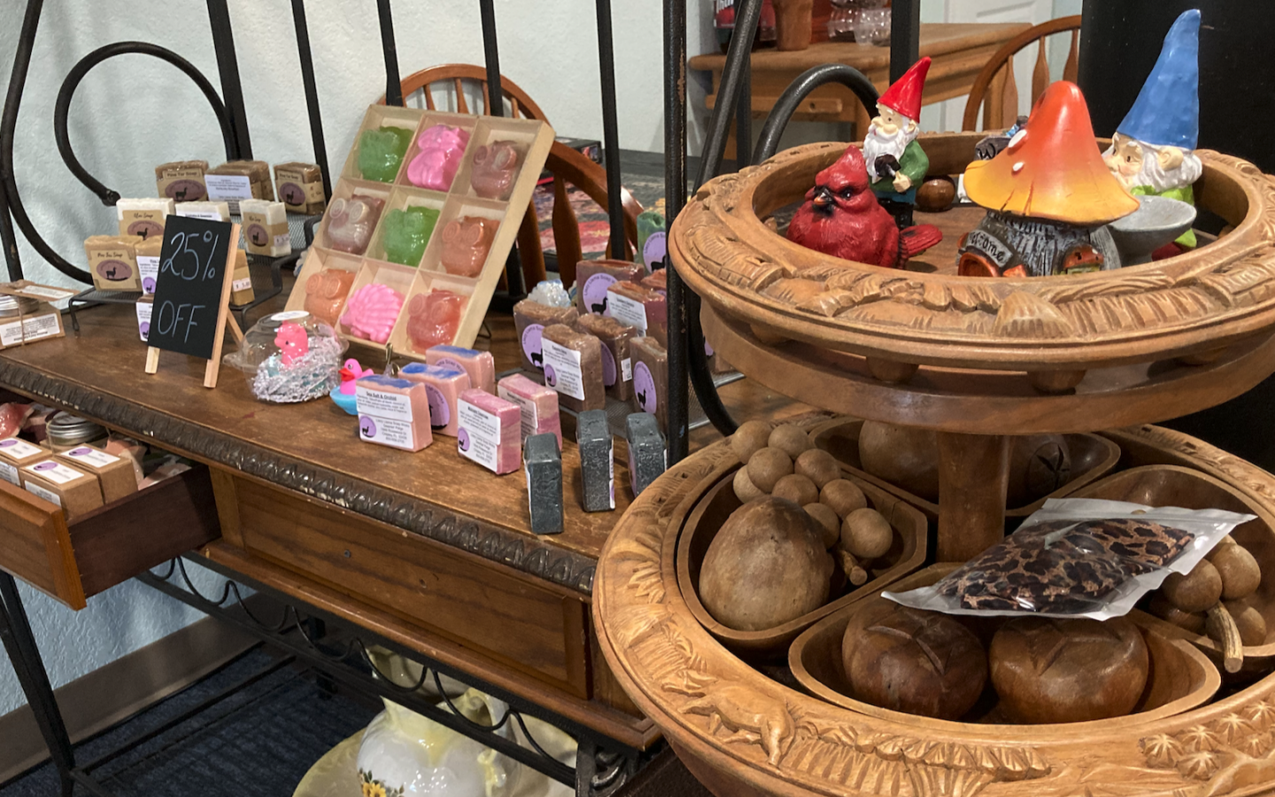 assorted gifts on display