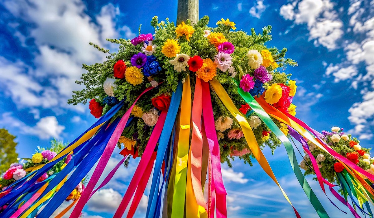 maypole and clear skies